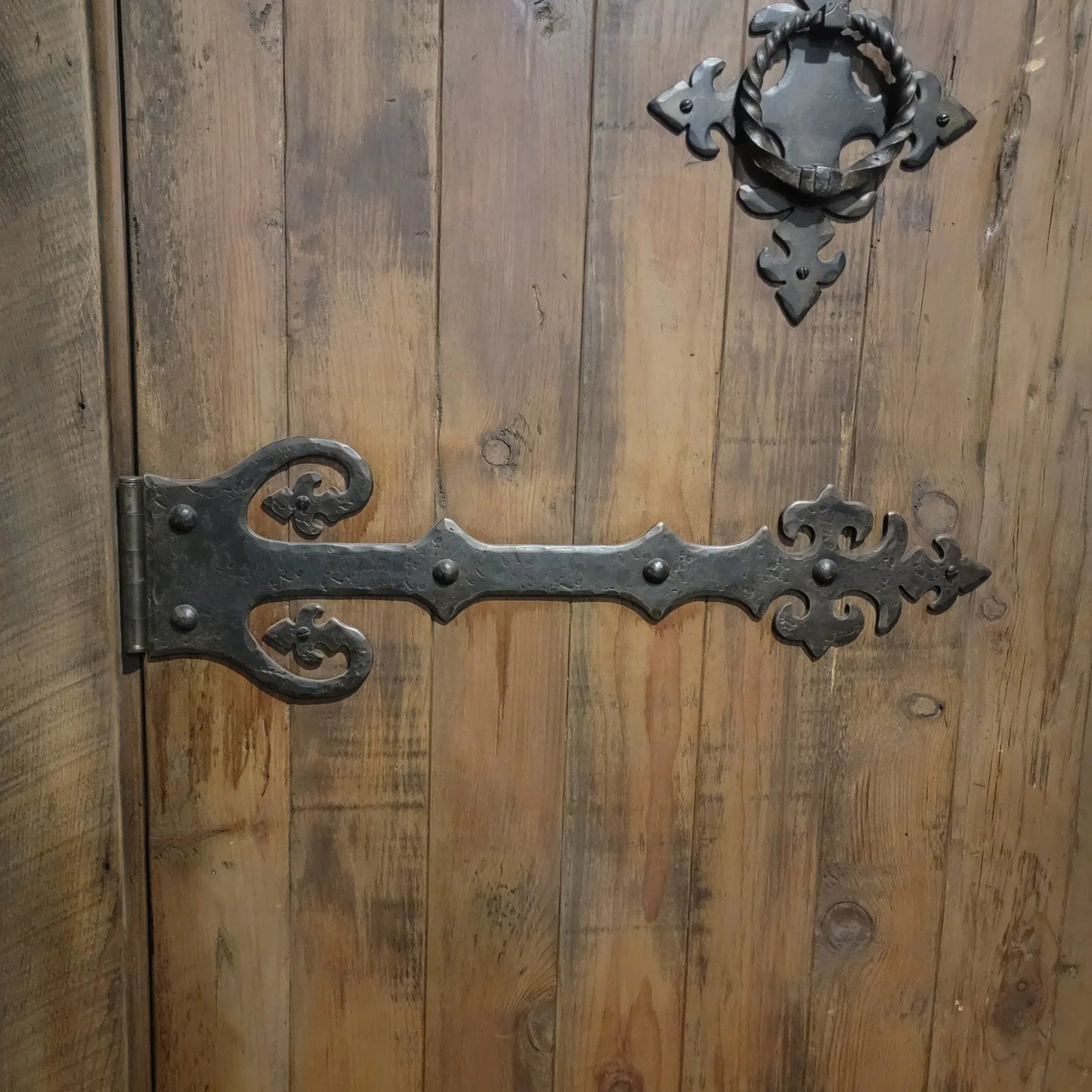 Renaissance Wrought Iron Functioning Hinge Strap