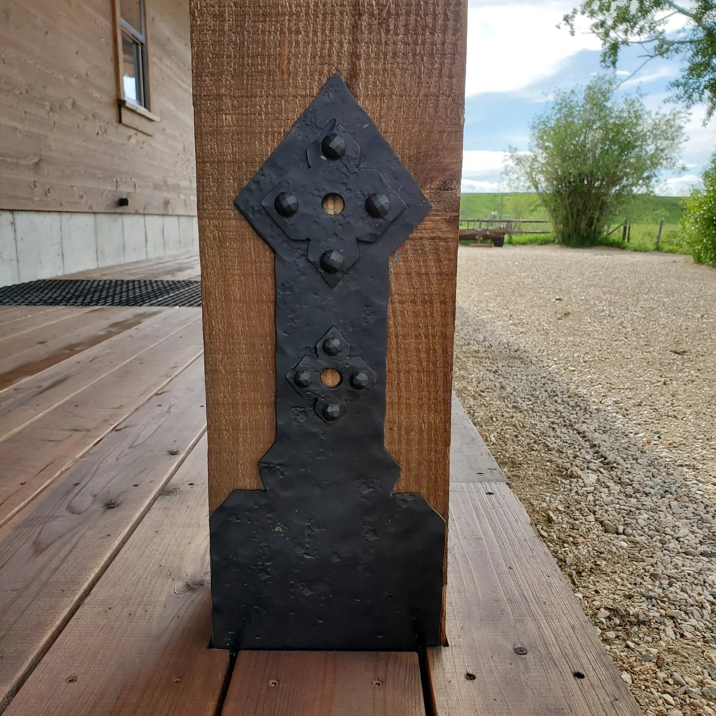Old California Hacienda Iron Flush Mount Post base Fence Posts & Rails Post Base