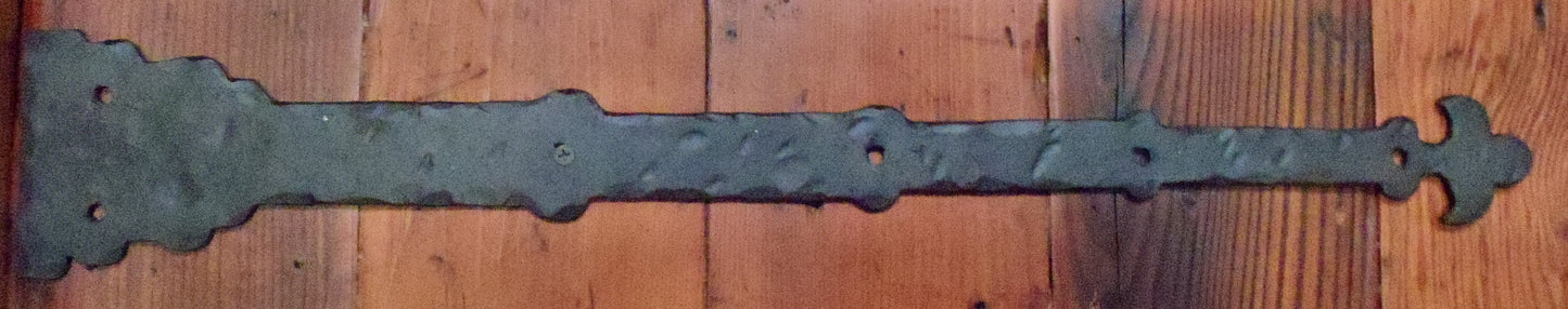 Moorish Revival Wrought Iron Functioning Hinge Strap