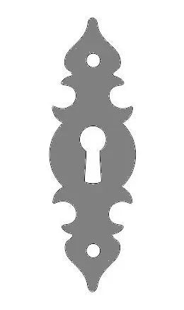 HE-312 Cottage Iron Escutcheon Plate