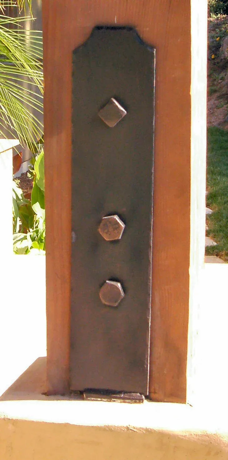 Transitional Iron J-Hook Post Base